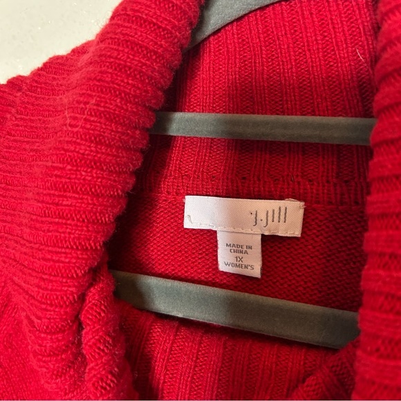 J. Jill Red Cowl Neck Sweater Size 1x - Picture 3 of 6